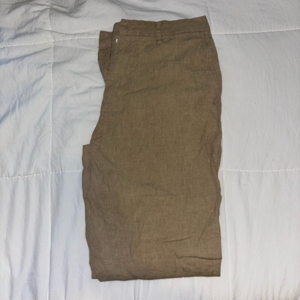 Old Navy Khaki Linen Pants